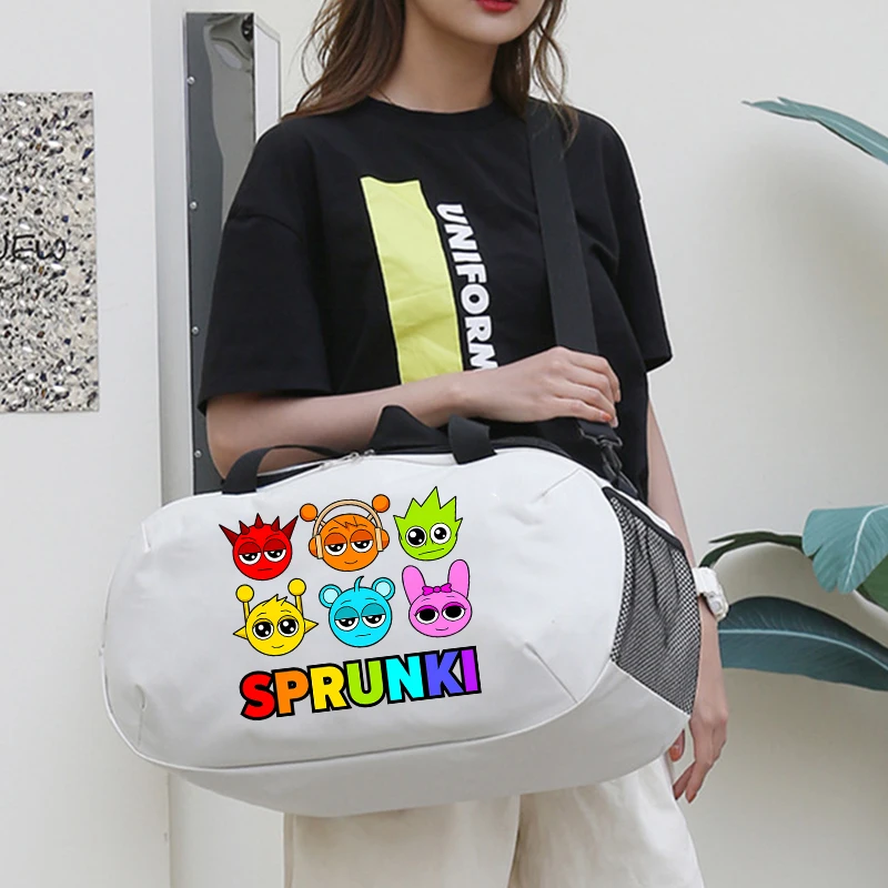 

Sprunkis Travel Bag Boy Girl Cartoon Anime Camping Luggage Storage Bags Waterproof Large Capacity Gym Dance Room Sports Bag Gift
