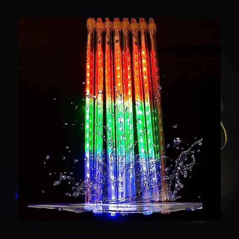 30 سنتيمتر 8 أنابيب الشمسية النيزك دش أضواء في الهواء الطلق إضاءة مقاومة للماء مصابيح حديقة معلقة إضاءة ديكورية لعيد الميلاد السنة الجديدة #5