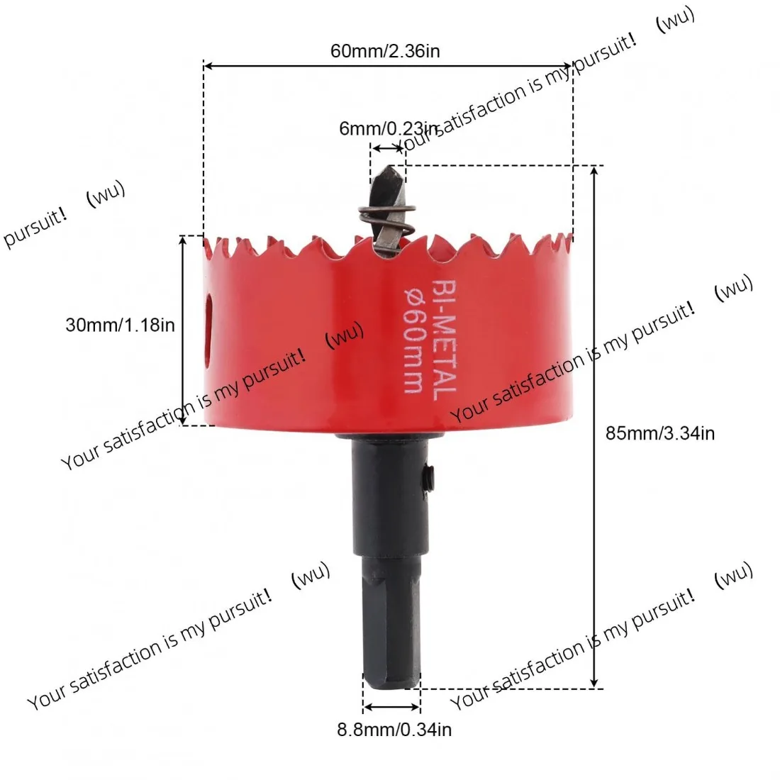 60Mm M42 high-speed steel bimetal cutout saw for wood/plastic gypsum board/metal board, high-speed steel bimetal cutout saw