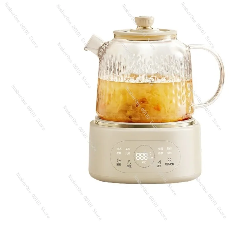 All-glass thermostatic health pot for household use,multi-functional,small office tea brewing pot,no glue