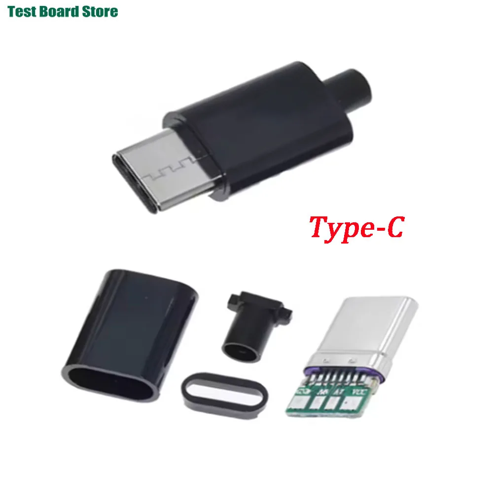 1/5/10pcs Type C USB3.1 3A Fast Charging USB Connectors Male Jack Tail Plug Electric Terminals Welding DIY Data Cable Accessorie
