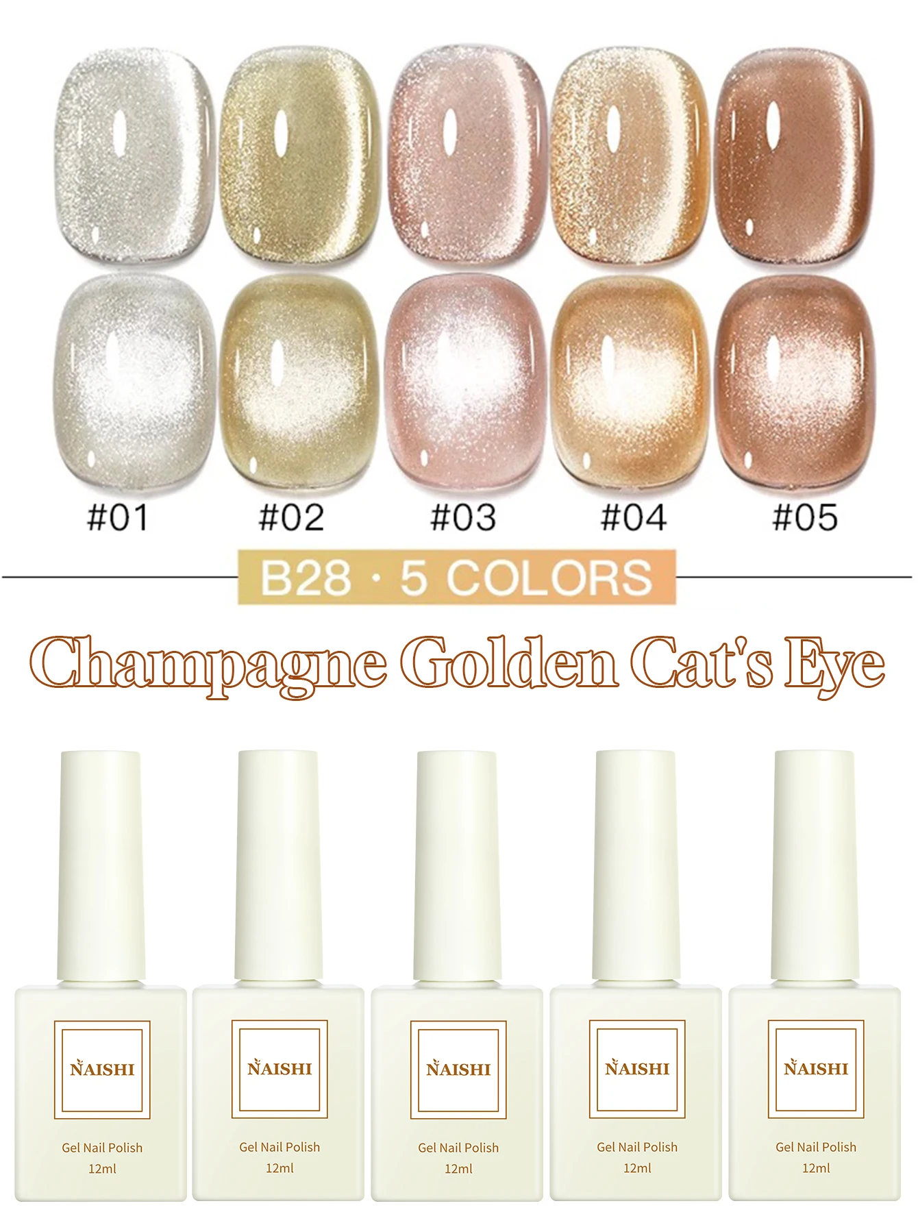 1/9PCS2025 Nail Art fournitures pour femmes ensemble automne et hiver paillettes Champagne or porcelaine blanc oeil de chat Gel UV vernis à ongles Gel