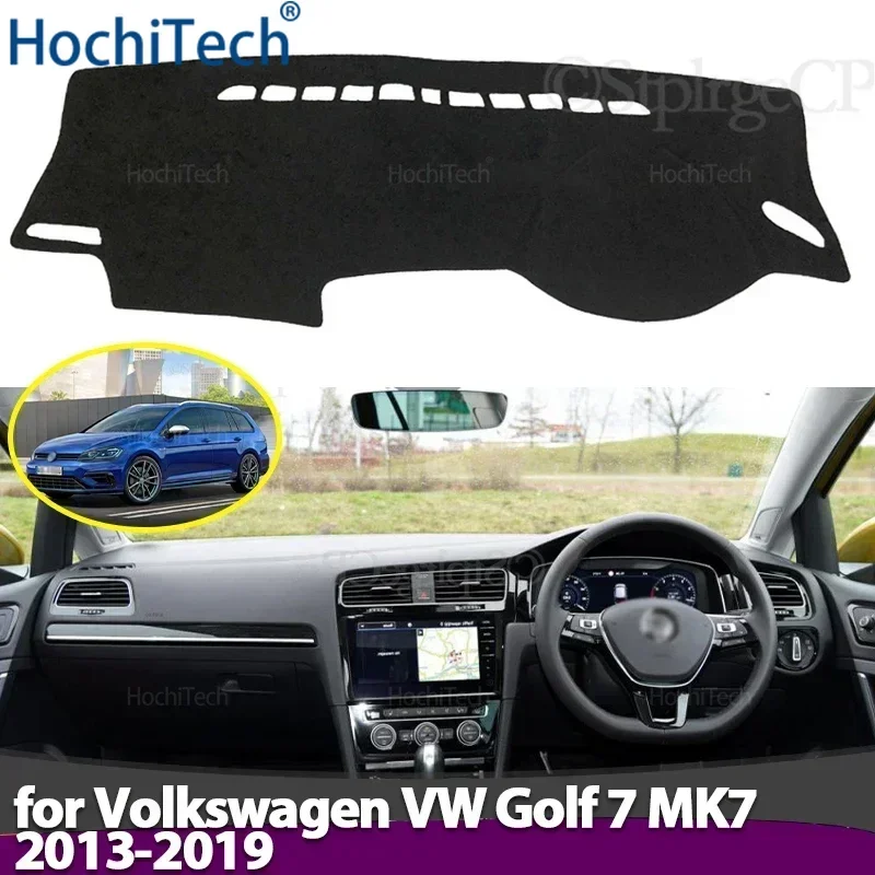Auto Dashboard Cover Dash Mat Board Pad Carpet Dashmat Anti-UV Mats for Volkswagen VW Golf 7 MK7 2013-2019 Sunshade Carpet