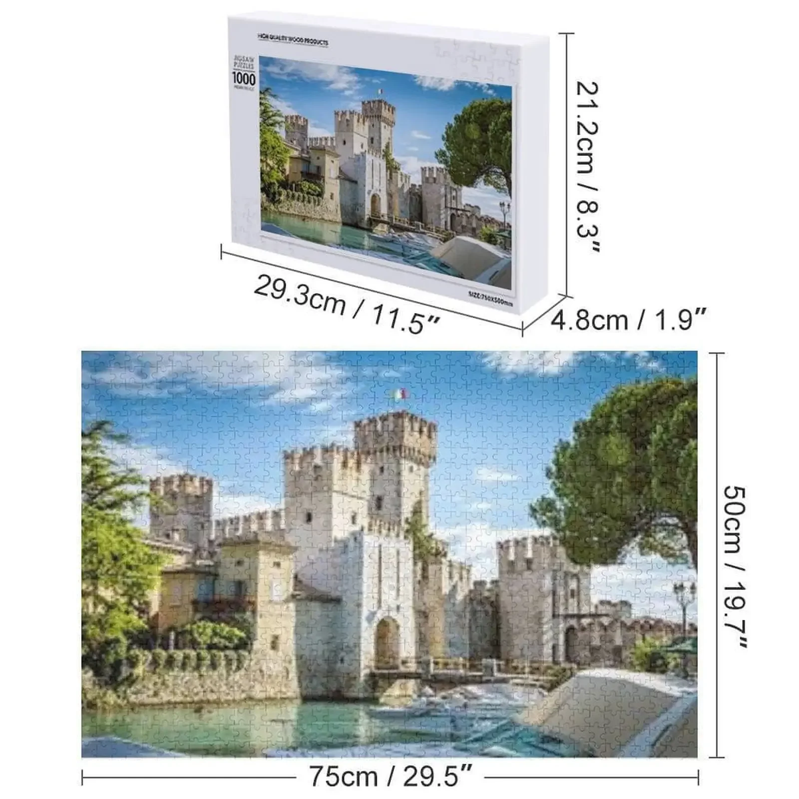 Château irlandais imprimé sur cadeaux, puzzles, vêtements, accessoires, décoration d'intérieur pour les fans du château. Puzzle avec photo