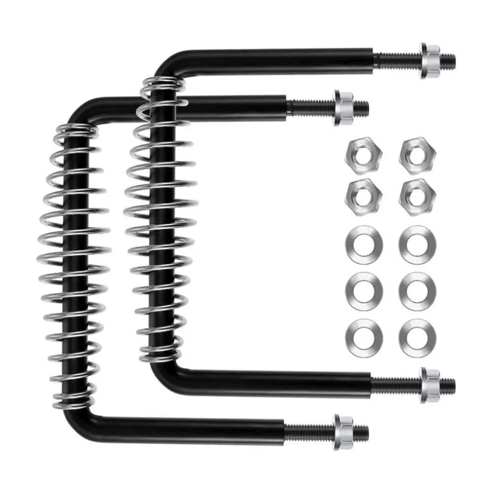 Heavy Duty Black Steel BBQ Handles 2 Pack, Easy Install Cool Touch Grip For Grill Lid Replacement And Custom Metal Projects