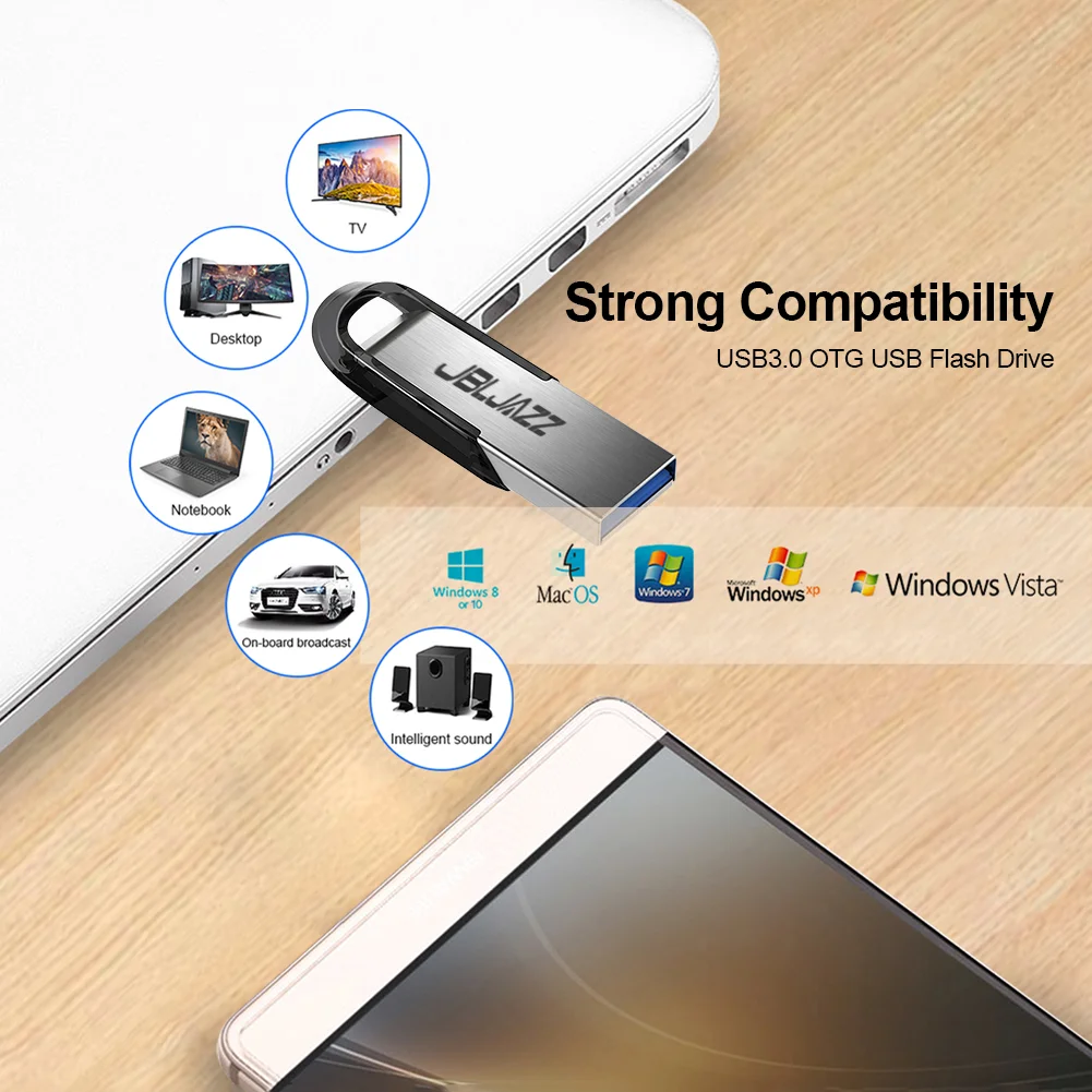 Pen drive usb de metal de alta velocidade, 128gb/256gb/512gb usb 3.0, armazenamento de dados durável, pen drive u disk para transferência de dados confiável