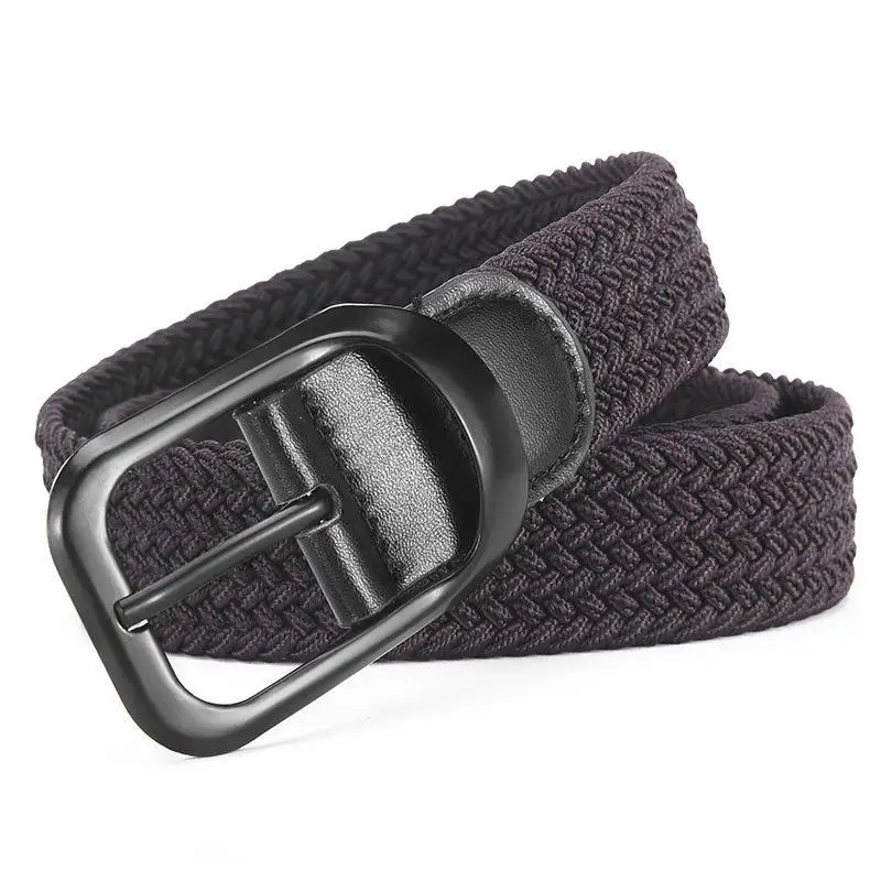 Hochwertiger Herrengürtel, modischer, atmungsaktiver Strickgürtel, passend zu Jeans für Männer. – Detail 3