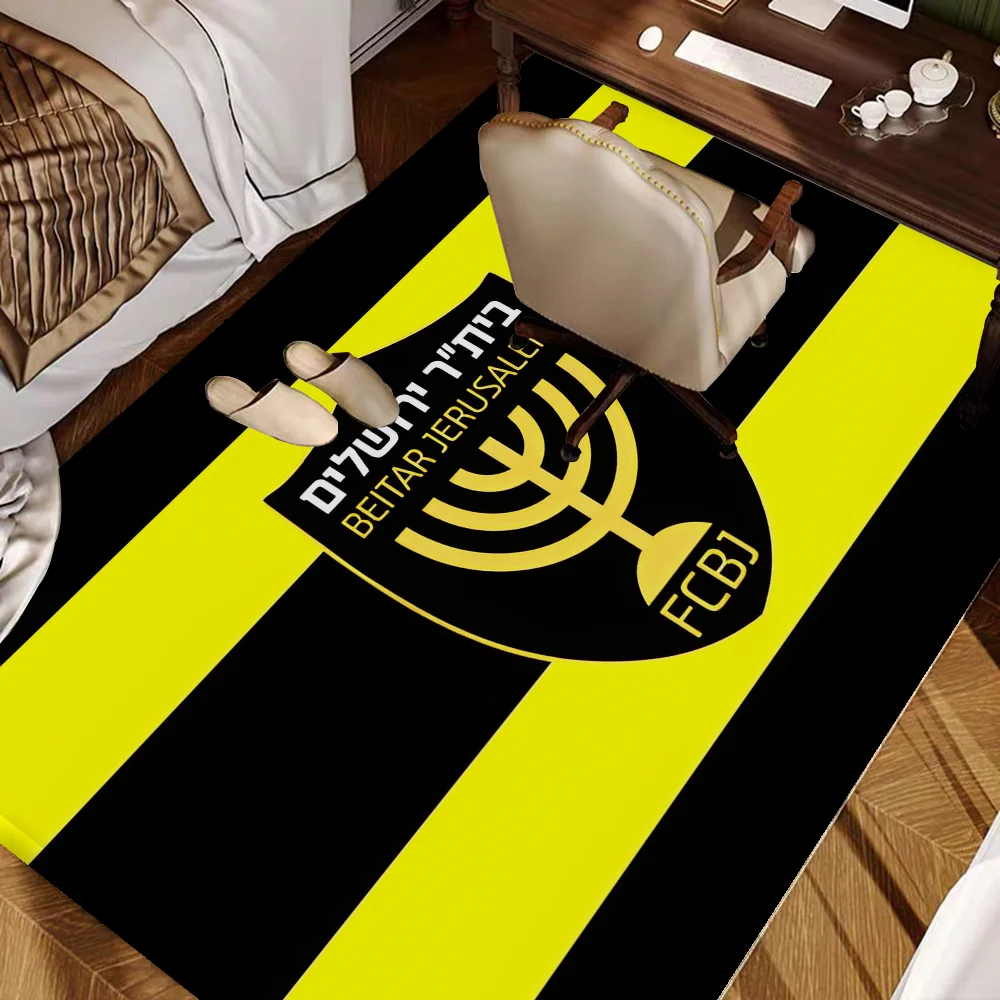 B-Beitar J-Jerusalem F-FC Hallway Carpet Non-Slip Laundry Room Mat Laundry Decor Balcony Child Living Room Bedside Area Rugs