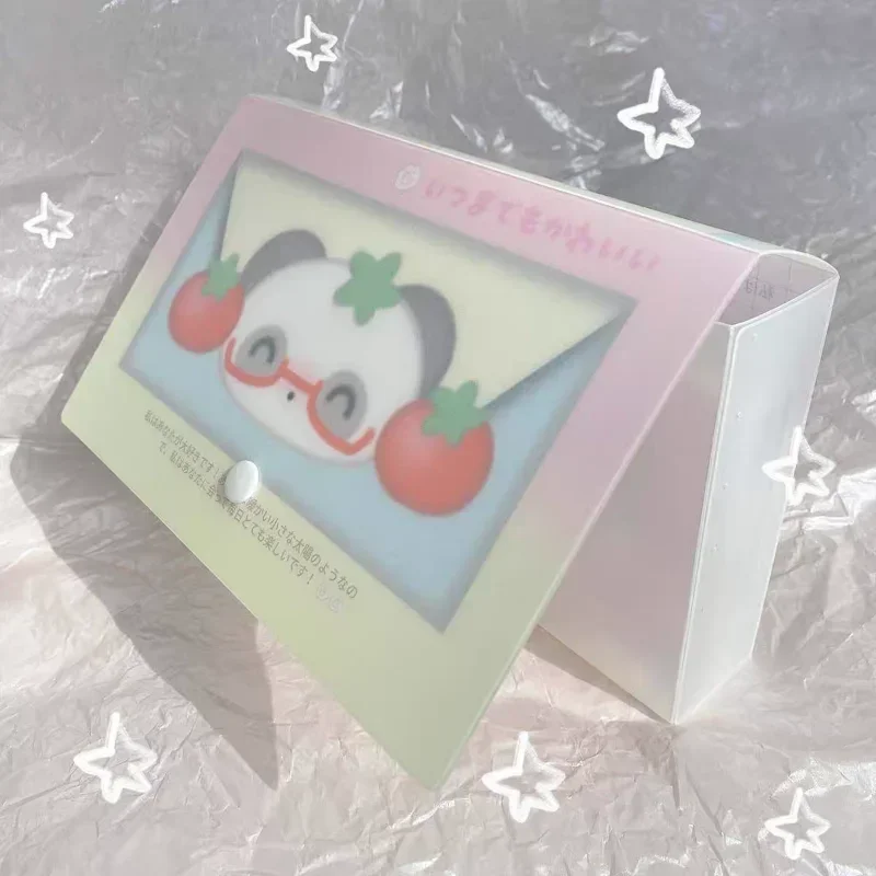 A6 File Folders Panda Cut Film Sticker Tape Storage Container Cute Storage Box for Arts Diy Crafts Album Journal Planner