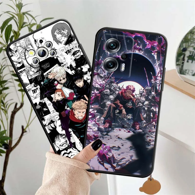 

Hot J-Jujutsu K-Kaisen Pattern For Xiaomi Mi Poco F3 F4 F5 F6 X3 X4 X5 X6 X7 M3 M4 M5s M5 M6 GT Pro 5G Black Cover
