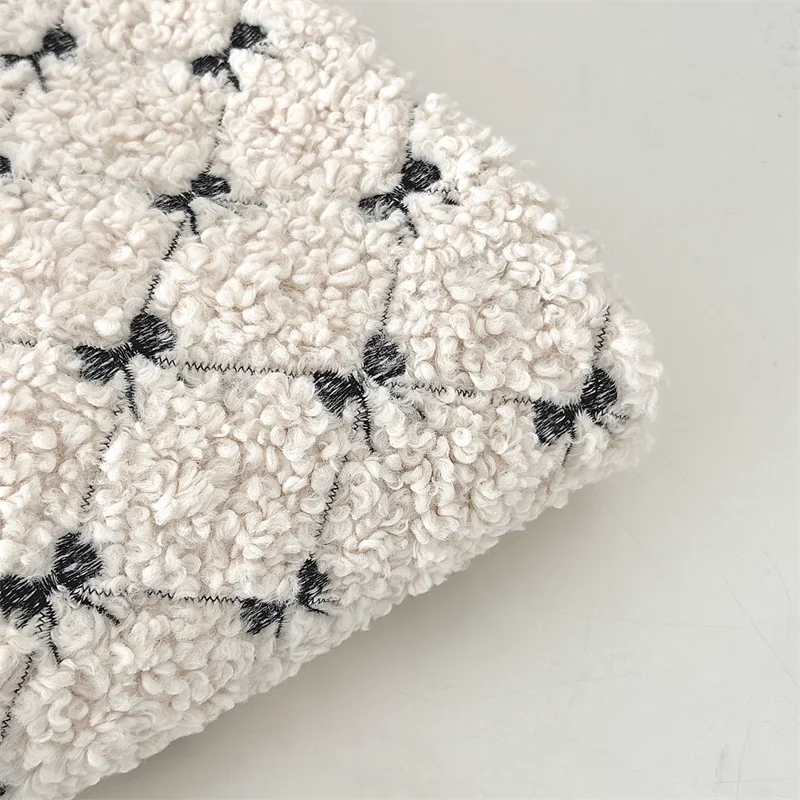 

145cm*50cm Cotton Plush Fabric Bow Suitable For Outerwear Cotton Jacket Bag Fabric