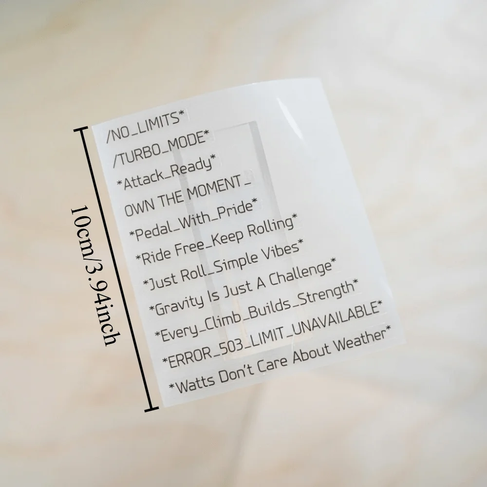 1Set Minimal Clear Bike Frame Waterproof Vinyl Decal 