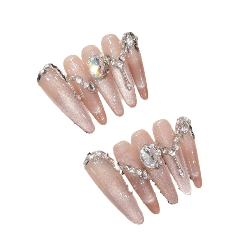 

[Fendai Beauty] Handmade high-quality boutique, sweet and icy, cat's eye wearing, manicure, advanced nails