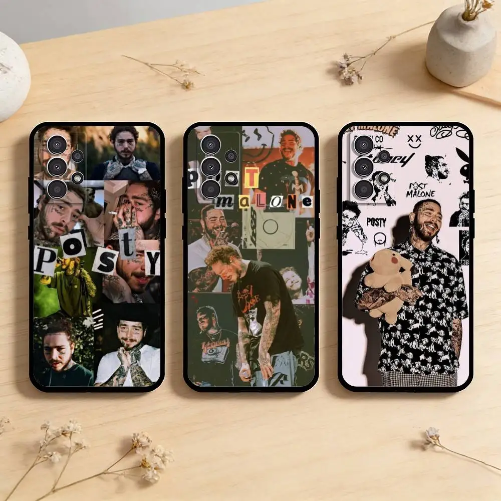 

AAA P-Post Malone Phone Case For Samsung Galaxy A73,A72,A71,A70,A53,A52,A51,Others Soft Black Cover