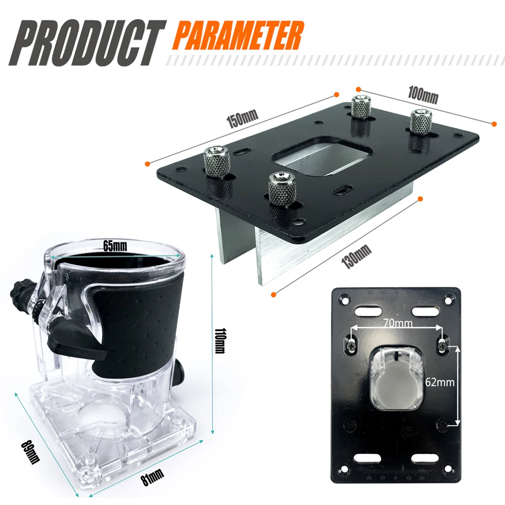 Connettore invisibile 2 in 1 Slotter Punch localizzatore Kit di strumenti mobili rifilatura macchina scanalatura fresatura utensili per la lavorazione del legno