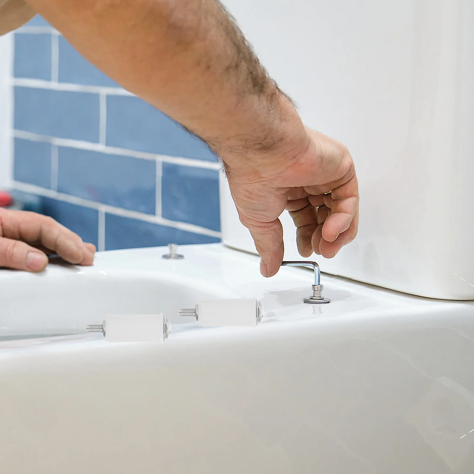 

2 шт. универсальный комплект для замены винтов для сиденья унитаза, резиновые расширительные заглушки, установочные винты для унитаза, быстроразъемные пластиковые болты