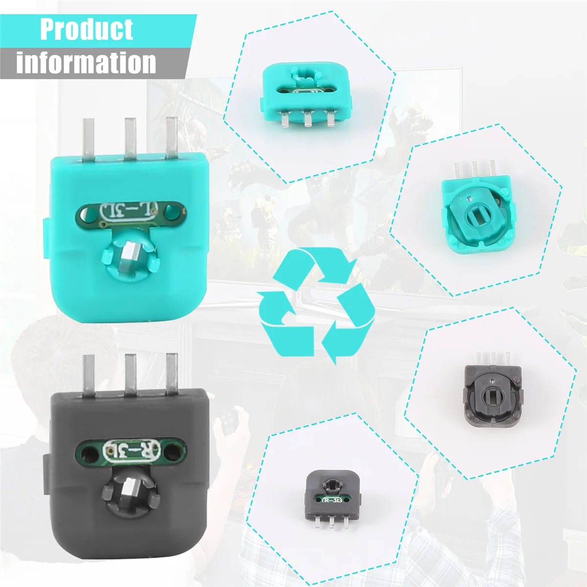 AT-5Pairs Hall Analog Joystick Potentiometer Sensor Module Axis Resistor for PS4 XBOX ONE