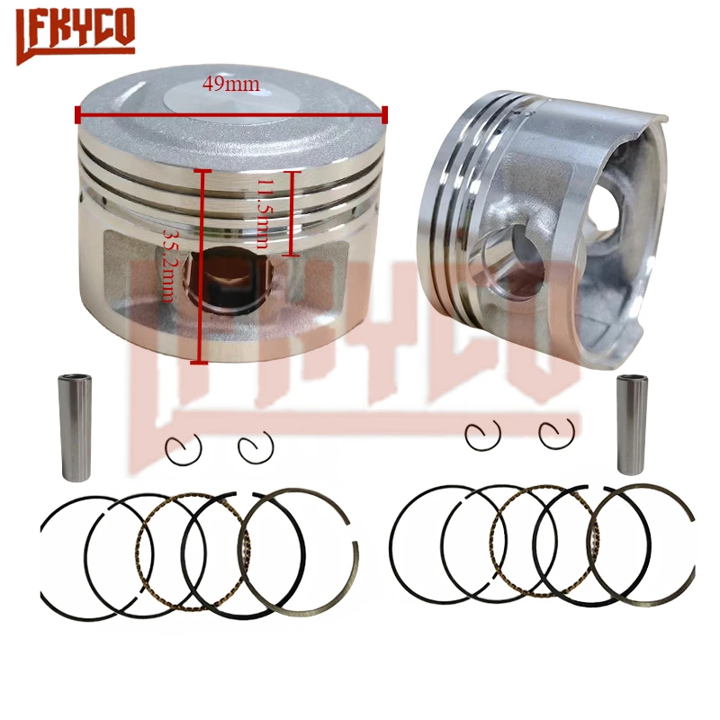 49mm Bore Piston Ring Set for Yamaha Virago XV250 V Star 250 Route 66 Keeway Cruiser Dorado Supershadow Vento V-thunder COLT 250