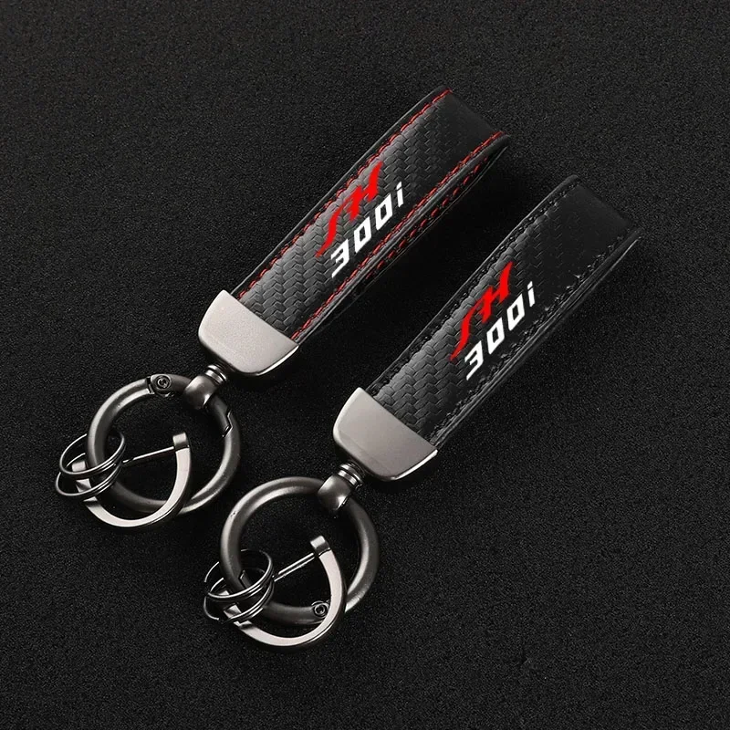 New Leather Motorcycle keychain Horseshoe Buckle Jewelry for HONDA  SH300i SH SH300 Accessories