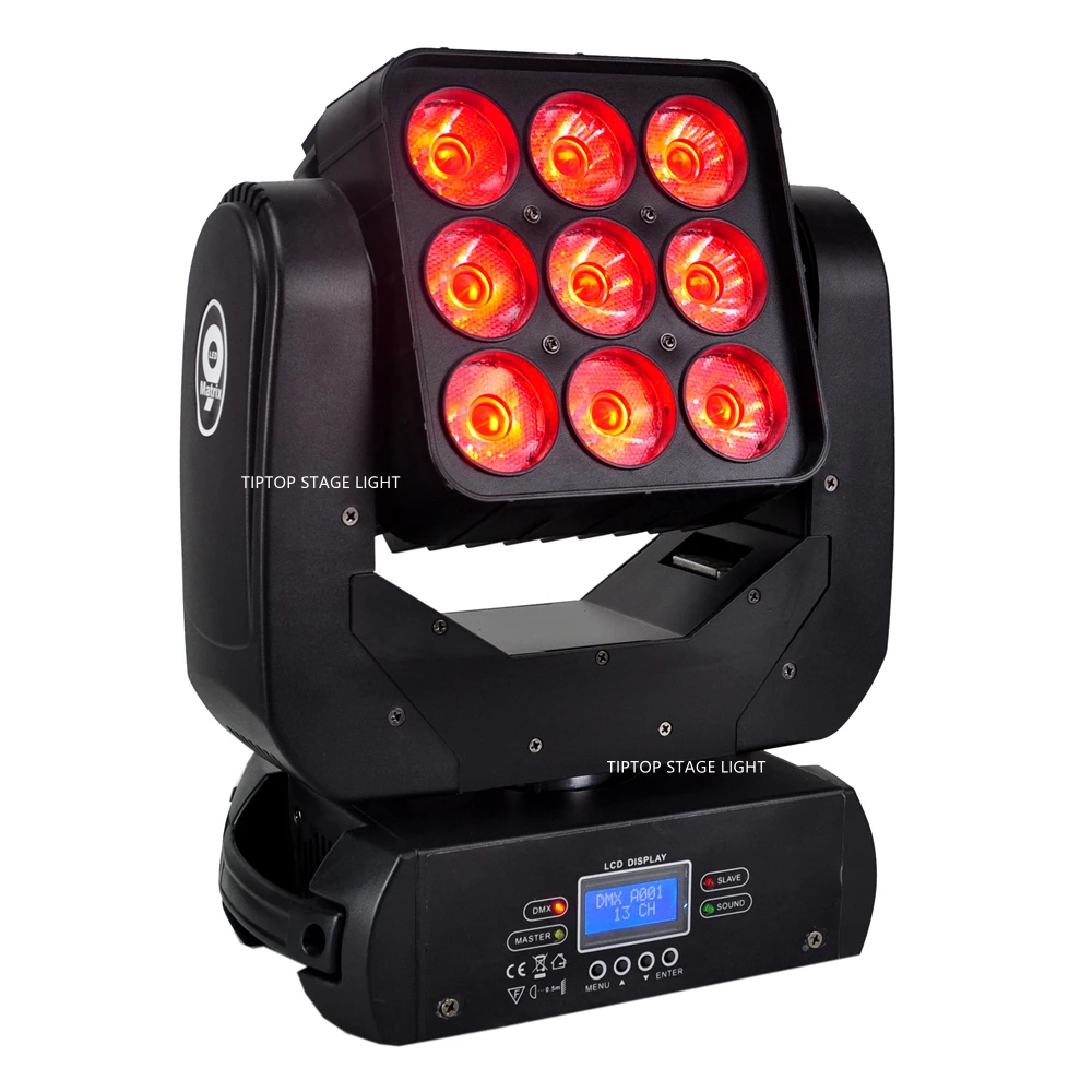 Flightcase packing + 4XLOT Matrix Led Moving Head 9*10W Led Beam Moving Head RGBW Mini Moving Head Beam Light Pixel Control