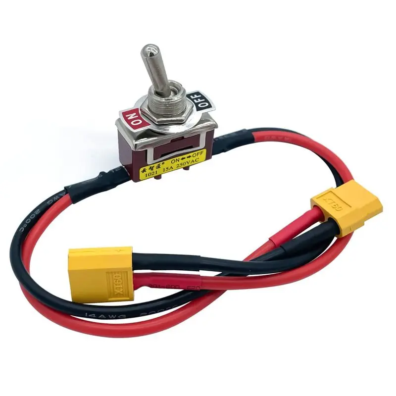 Yunzhiyuan High Current High Load Power Switch Xt60 Connector 14awg 15a 250vac For Rc Model Battery Esc Remote Control Car