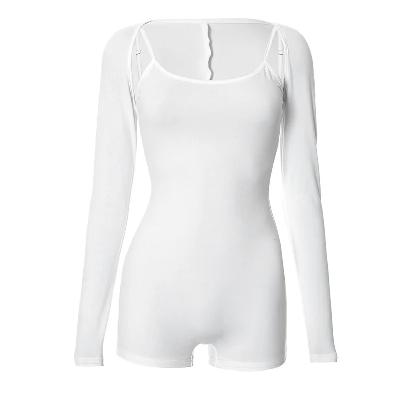 Street Sle – ensemble Slim Fit, couverture latérale, poitrine, sangle de couleur Pure, salopette longue, ensemble deux pièces, taille haute, pantalon ort en Polyester