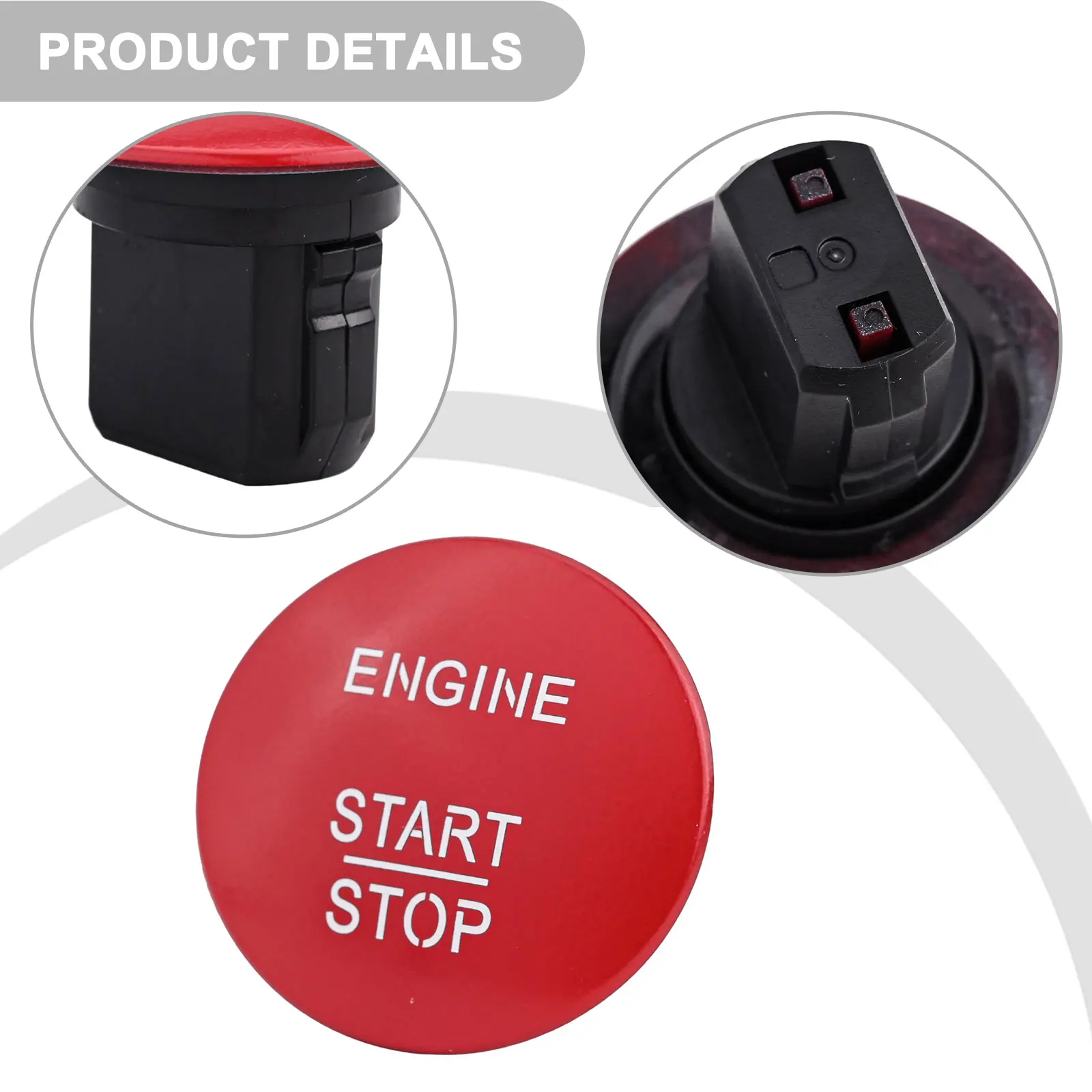 For Car Interior Red Silver Stop Button Car Button Environmentally Friendly High Quality Materials Enhanced Beauty For Benz