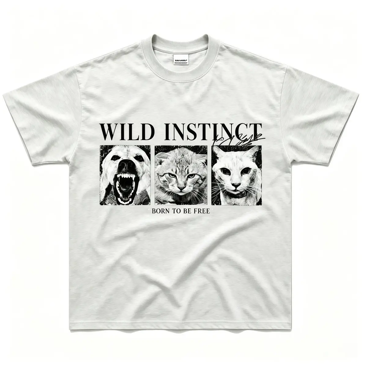 Wild Instinct Animal Graphic T-shirt Unisex Vintage Beast Print Tee Casual Streetwear Men Women Summer Short Sleeve Top