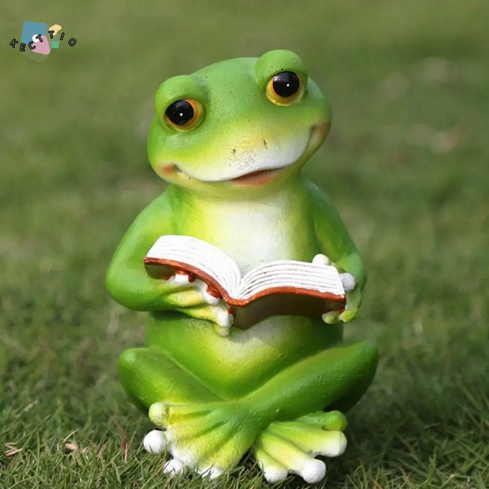 

Garden Decoration Resin Rabbit Frog Statue Cartoon Cute Animal Sculpture Simulated Handicraft Miniatures Figurine Easter