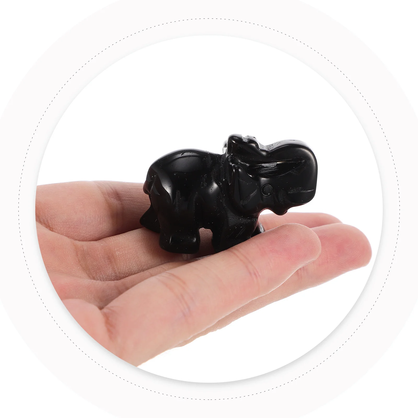 

2Pcs Aventurine Elephant Craft Delicate Desktop Ornament for Living Room Table Accent Home Decoration Aventurine Elephants