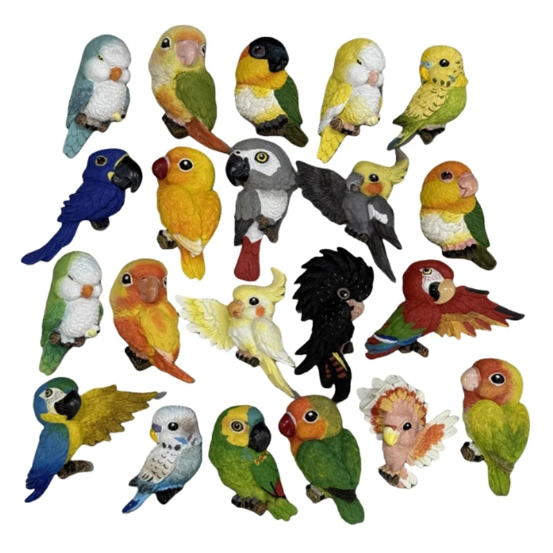 Cute Q-version Sun Macaw Parrot Handmade Painted 3D Fridge Magnets Tourism Souvenirs Refrigerator Magnetic Stickers Gift
