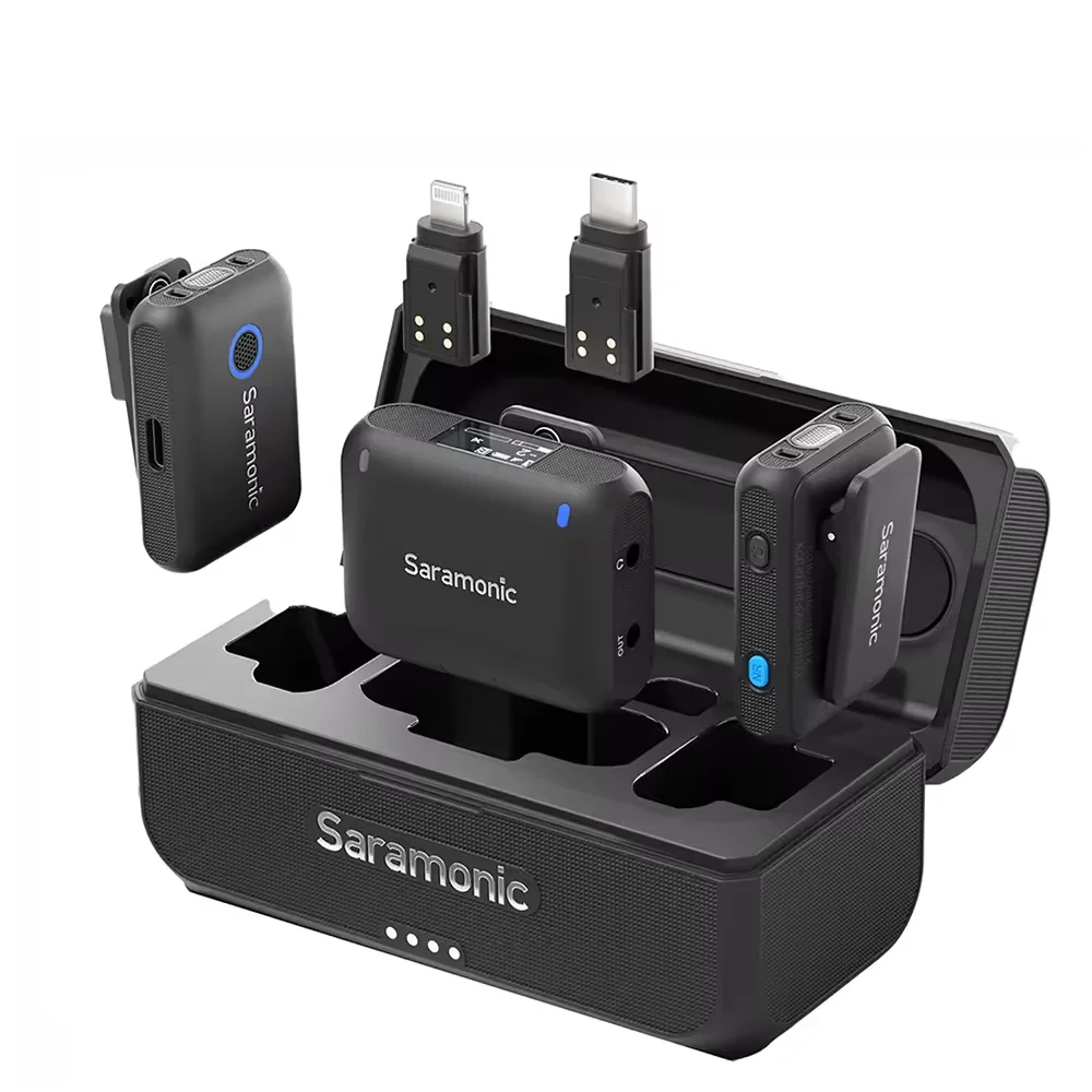 Saramonic-Micrófono de solapa inalámbrico Blink500B2, para iPhone, Android, DSLR s, USB-C, transmisión en vivo, grabación en Youtube