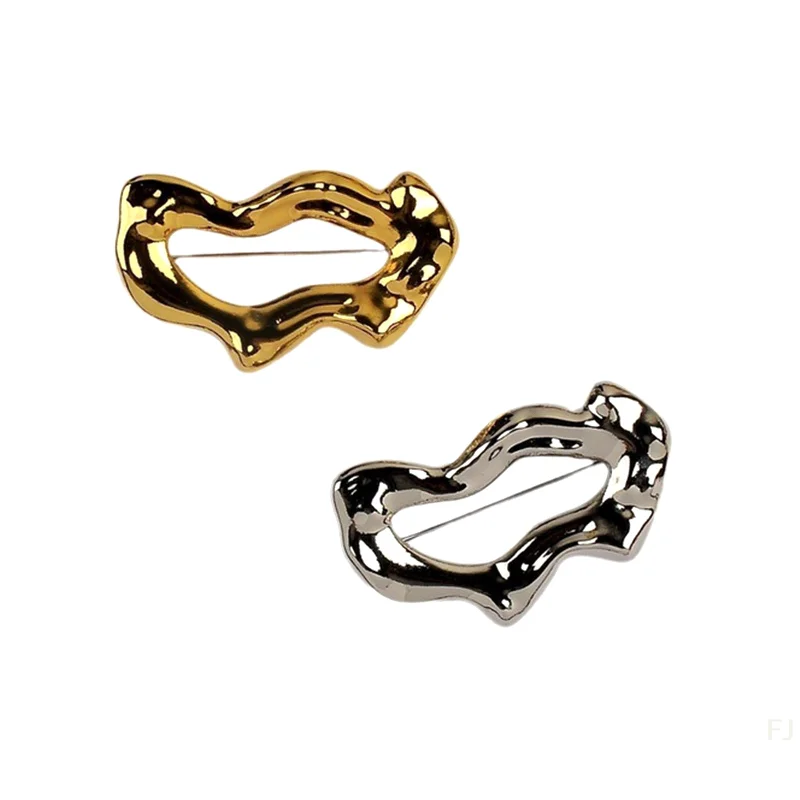 Modisches geometrisches Accessoire aus Metall, multifunktionale Broschennadel für Kleidung, Anti-Exposition-Kragenschnalle