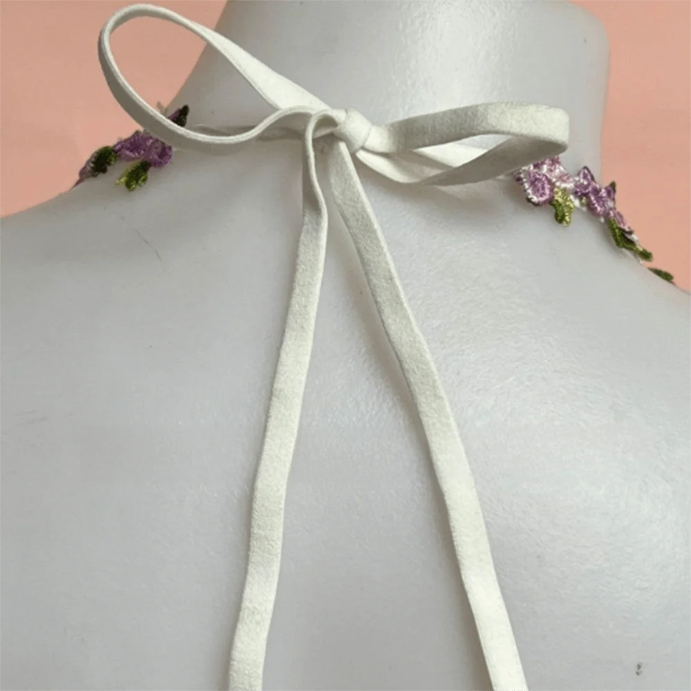 New Removable Floral Bra Straps Polyester Anti-slip Shoulder Straps Decorative Lace Floral Shoulder Belts