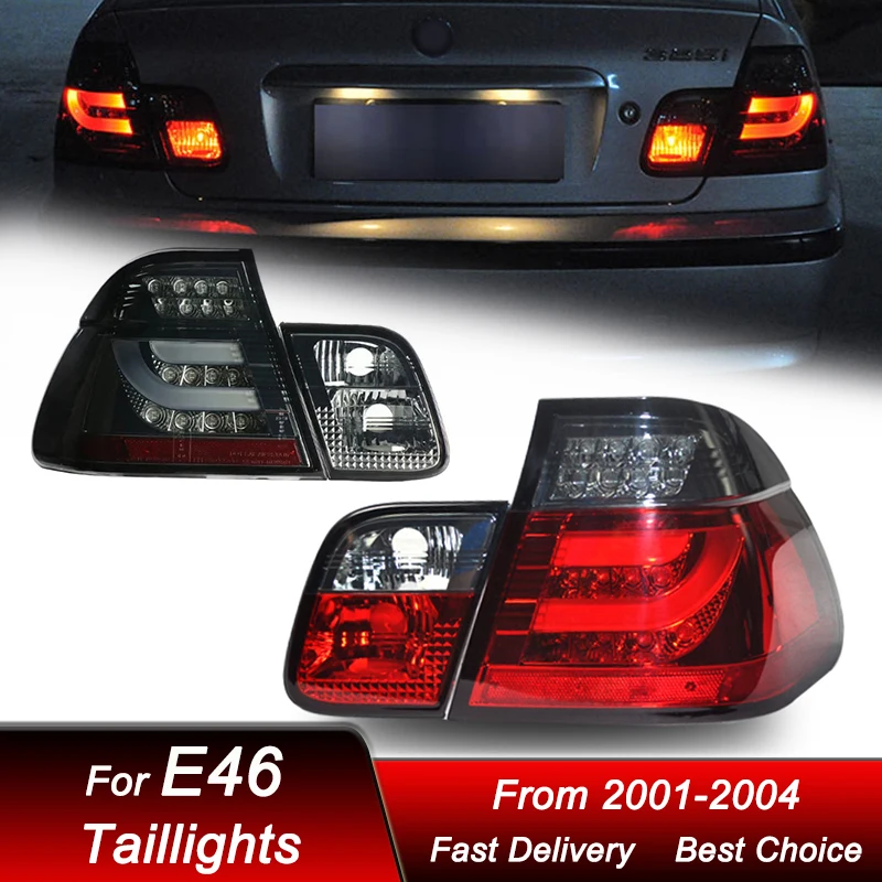 Car styling Tail Lights For BMW 3 series E46 4 doors Sedan 2001-2004 new style LED Dynamic Turn Signal Light Tail Lamp Assembly