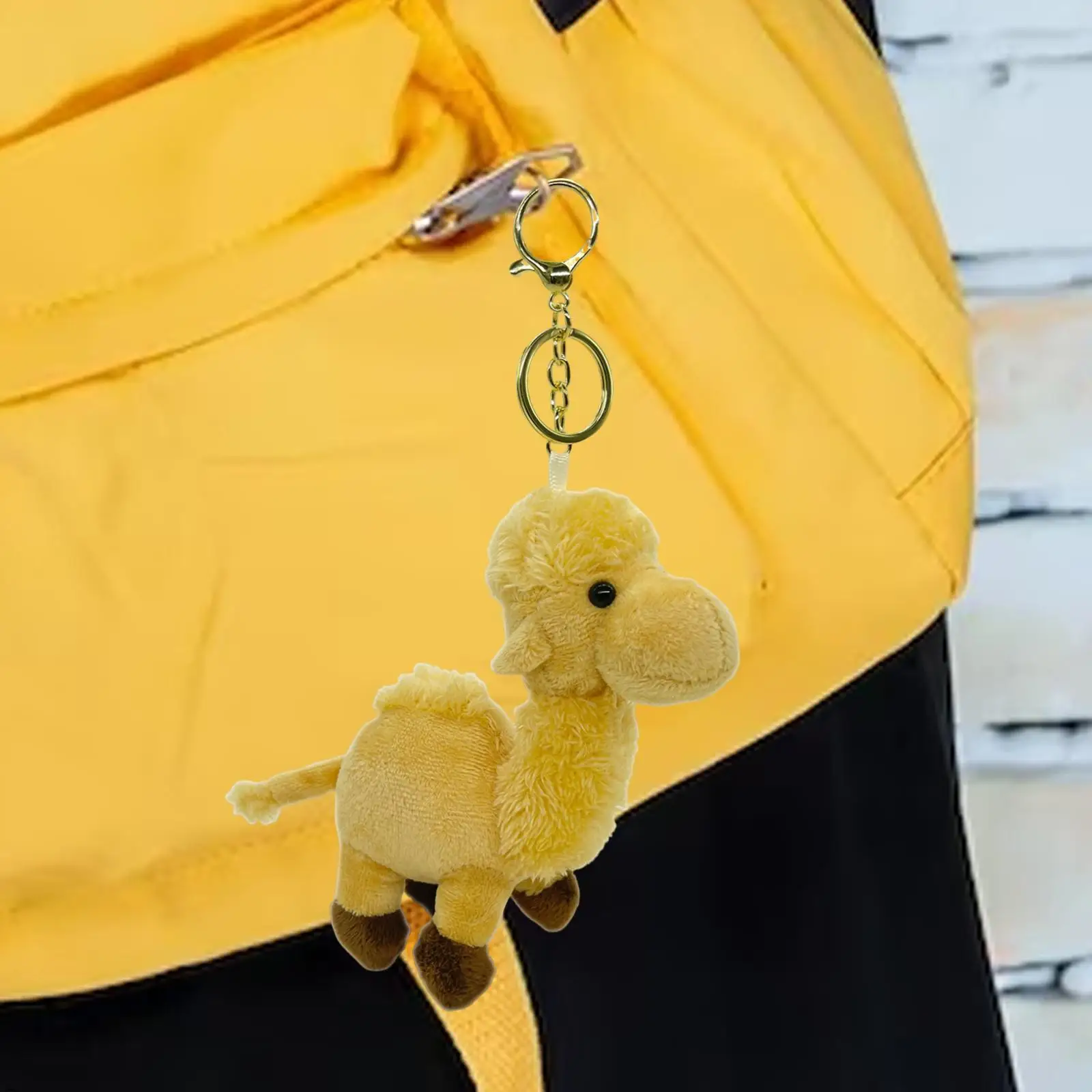 Plush Keychain Camel Shaped Bag Pendant for Husband Men Women Daddy Step Dad