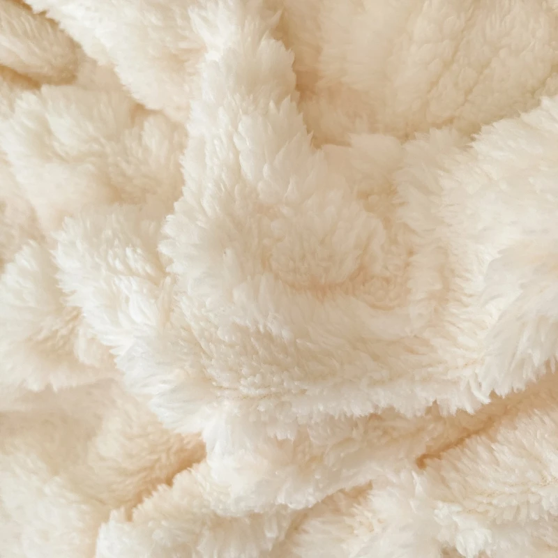 قبعة سرير من صوف التفتان من الدرجة الأولى لعام 2025، أغطية مرتبة سميكة ودافئة على شكل زهرة للخريف والشتاء مع مفرش سرير قابل للتمدد