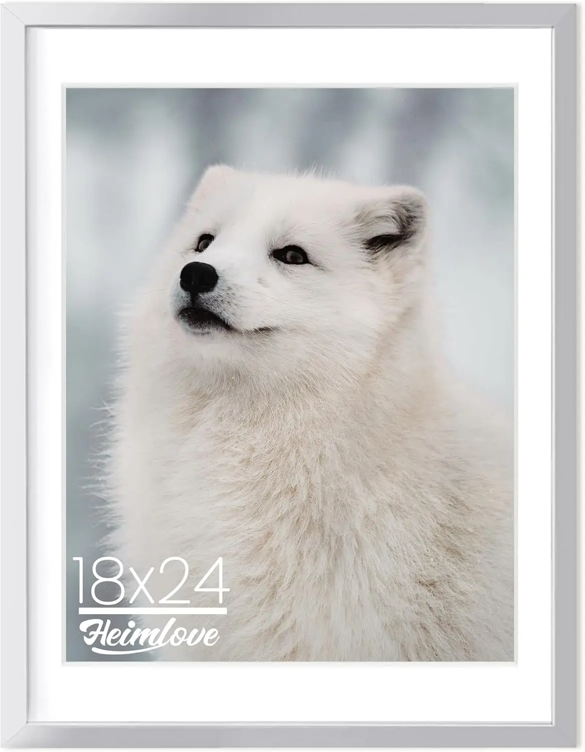 

18X24 Aluminum Picture Frame, Silver Metal Poster Frame - Vertical & Horizontal Hanging - Picture Frame For Wall Display 16X20