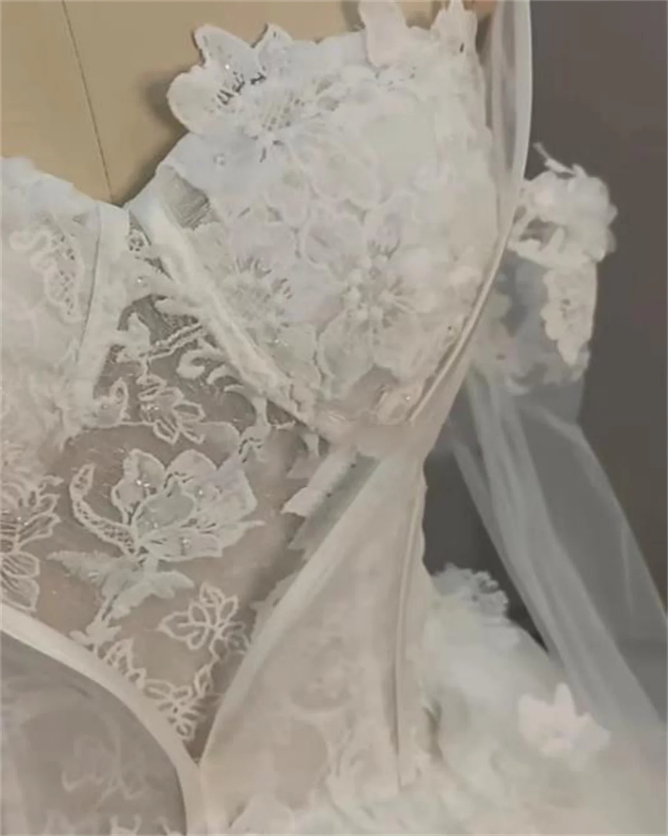 Robe De mariée luxueuse De forme trapèze, De couleur unie, avec des appliques De perles, longueur au sol, 2023