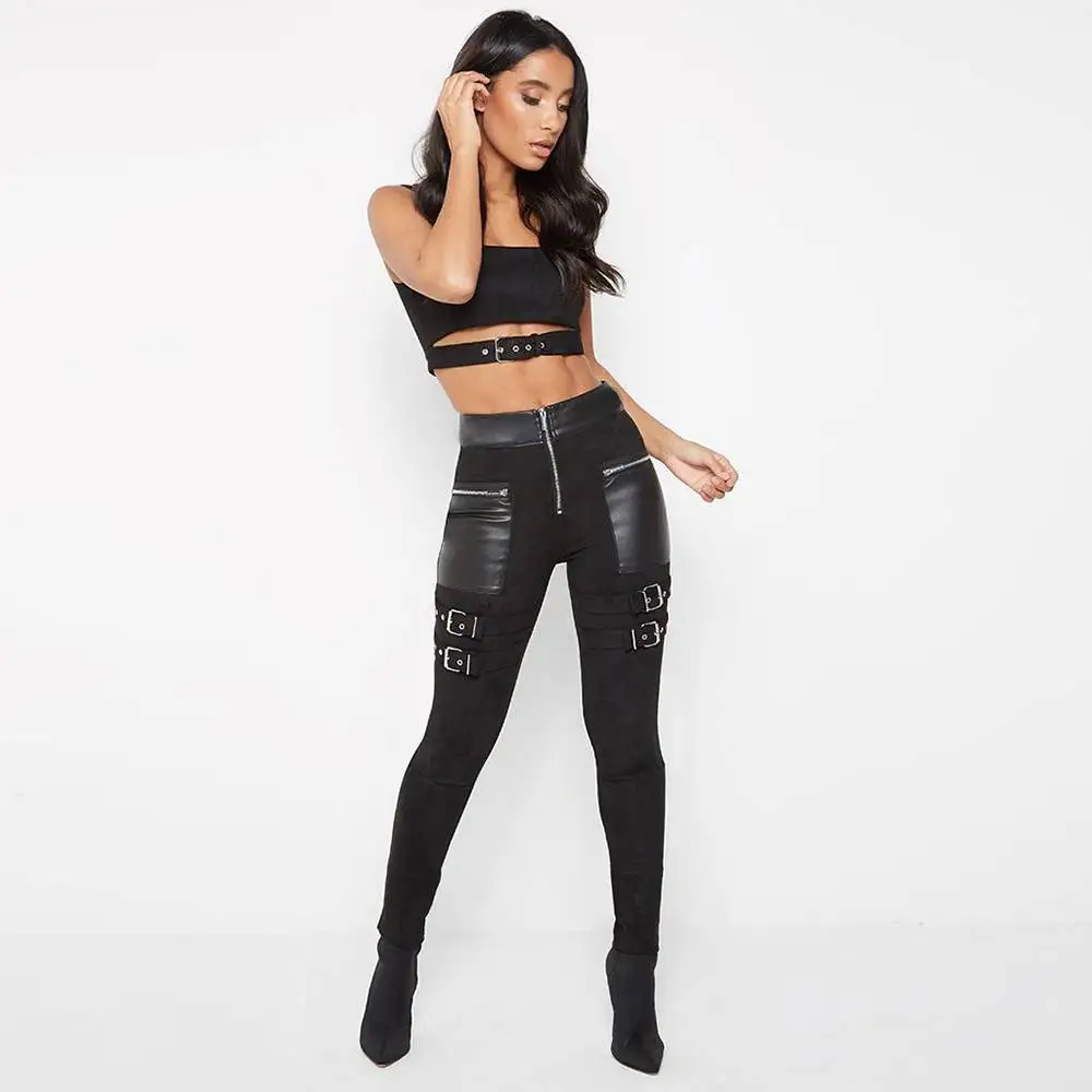 Gothic Locomotive Pants for Women 2023 High Waist Legging Autumn High Street Streetwear Long Trousers Female Y2K Clothes