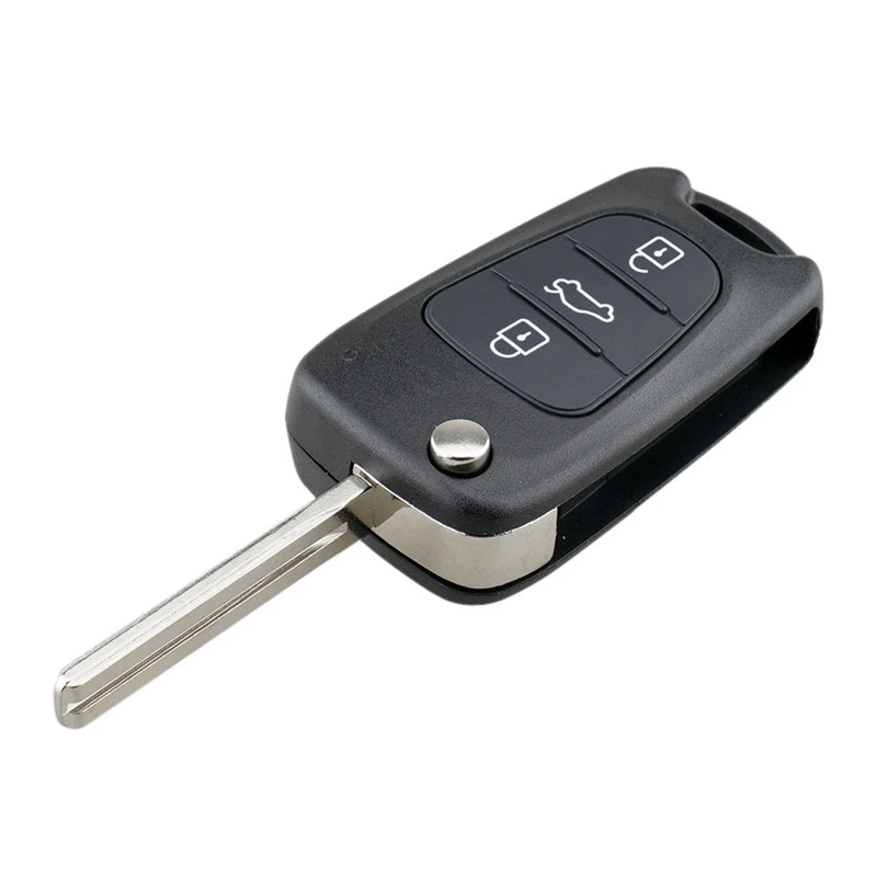 XIEAILI OEM Key Case 3Button Flip Folding Key Shell Dla Hyundai Sonata I30 IX35 Dla Kia K5 Rio Ceed Sportage R HY22 Blade