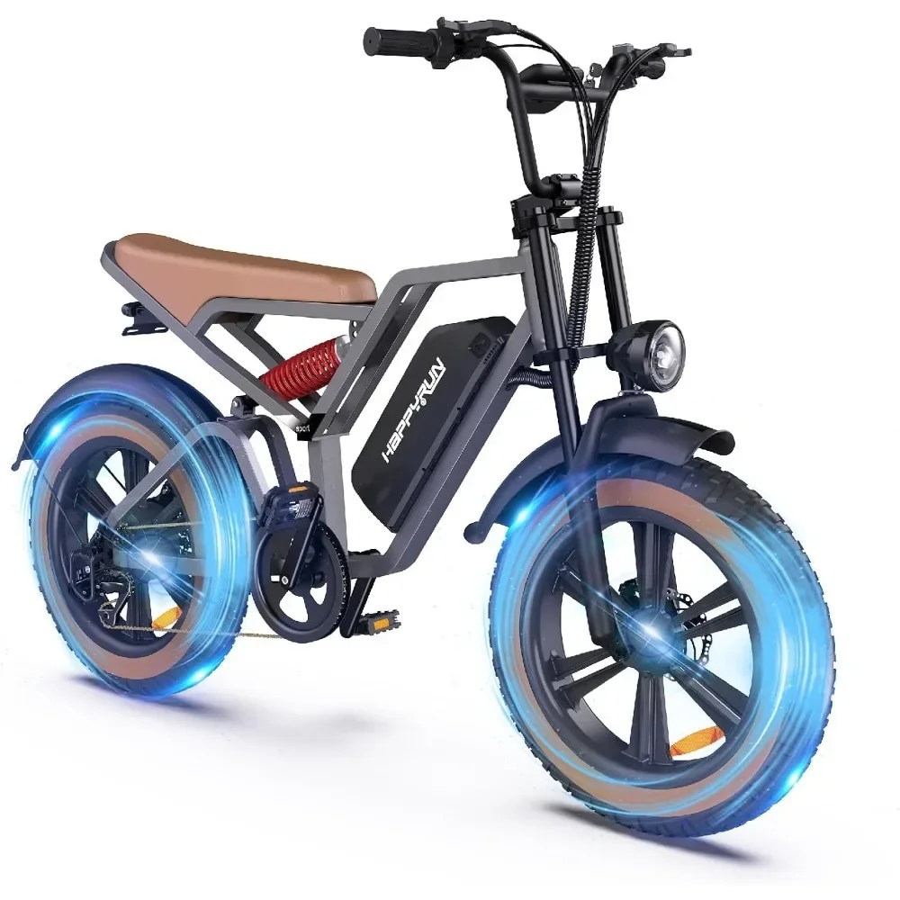 

Electric Bike 20" Fat Tire for Adults,1500W Brushless Motor/ 48V 18Ah Removable Battery,Up to 30MPH / 68 Miles,Electric Bicycle