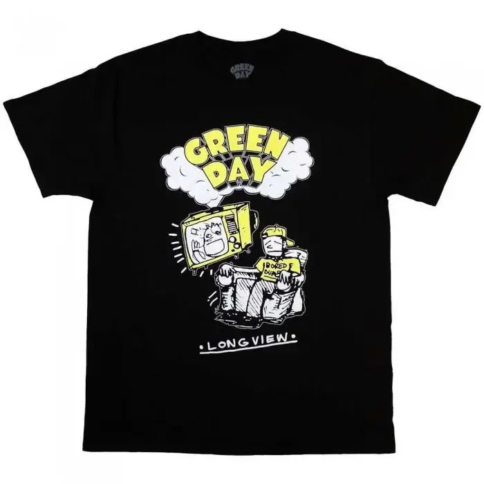 

Green Day унисекс для взрослых футболка с рисунком Longview Doodle футболки унисекс повседневные удобные хлопковые винтажные футболки с круглым вырезом и короткими рукавами