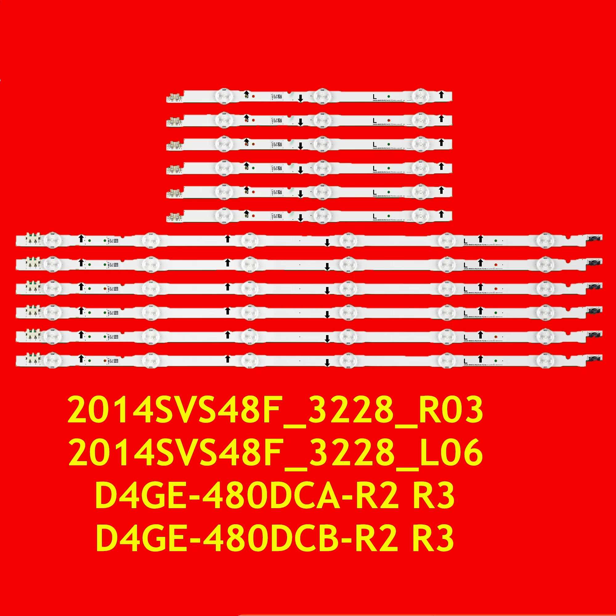 Tira de LED para UE48J5000 UE48J5100 UE48J5200 UE48J5300 UE48J5300 UE48J5500 UE48J5600 UE48J6200 UE48H5030 2014SVS48F_3228_R03 L06