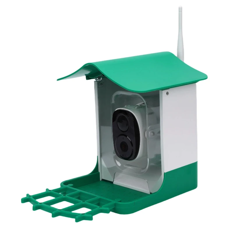 Comedero Inteligente para Pájaros con Cámara, Panel Solar, Video HD, Casa para P