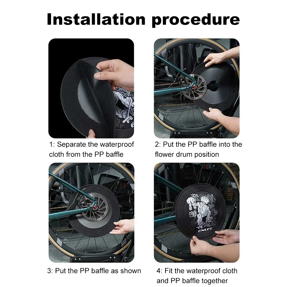 Road & Mountain Bike Disc Brake Cleaning Protection Cover Anti-Grime Guard Wheel Cover - Bicycle Washing Maintenance Tool