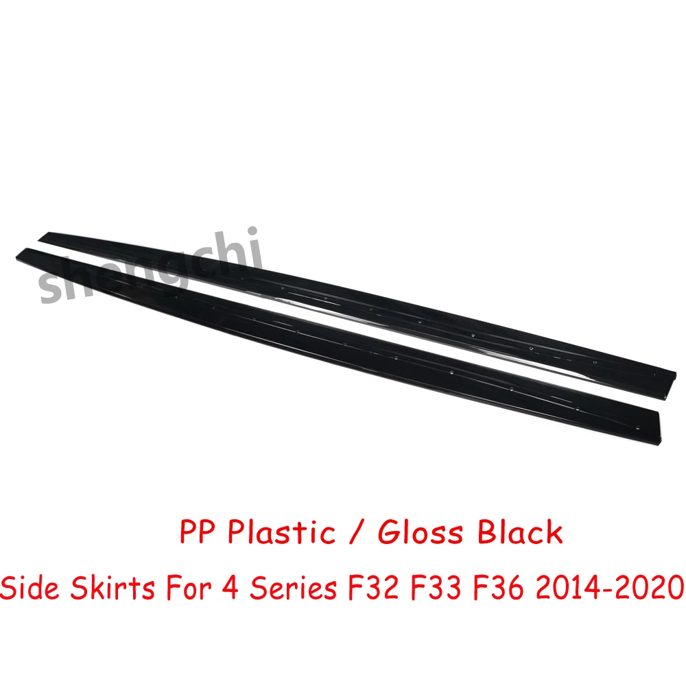 F32 F33 F36 PP Plastic Side Skirt For BMW 4 Series F32 F33 F36 Side Bumper Extensions Body Kits M Sport 2014-2020