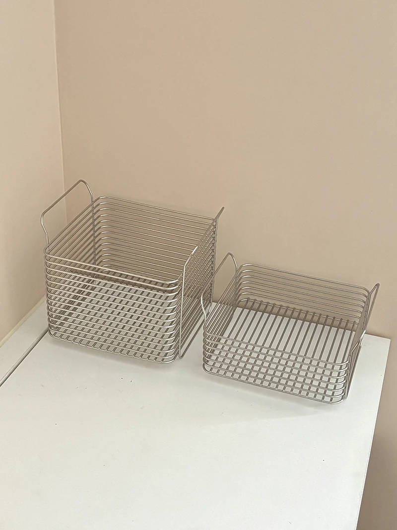 

Корзина для хранения на кухне из нержавеющей стали 304: Органайзер для фруктов, овощей и приправ, легко моется, экономит место на столешнице