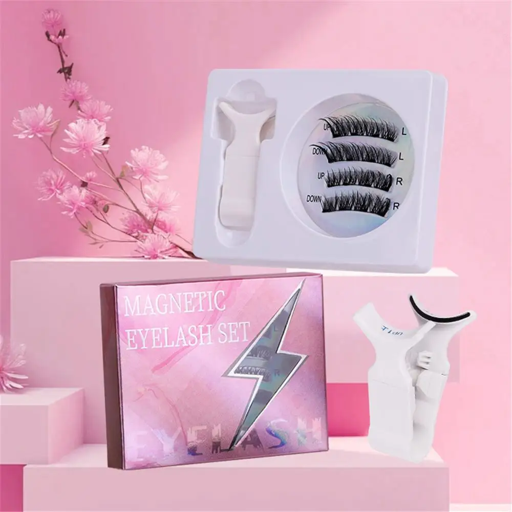 Suction Magnetic Eyelashes with Applicator Fixed Position Natural Magnetic Lashes Kit No Removal No Glue Needed