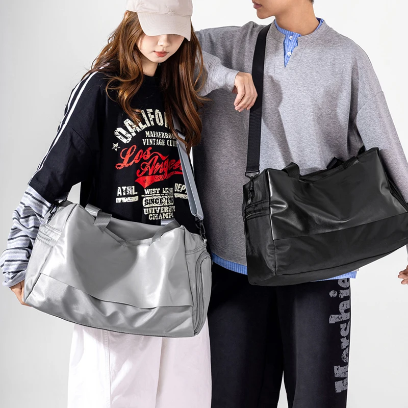 

Simple Fashion Crossbody Bag Large Capacity Travel Duffel Fitness Dry Wet Handbag with Shoes Compartment Sports Sling Backpack